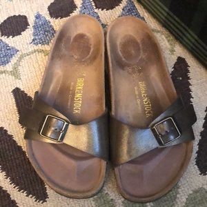 Birkenstock Madrid in Golden Brown, 37R